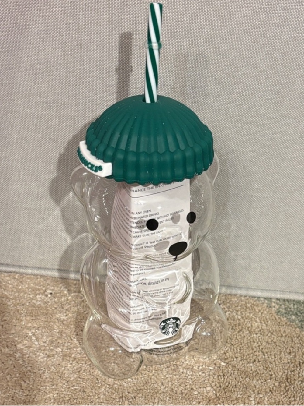 NEW Glass Bears 🐻 w/straw